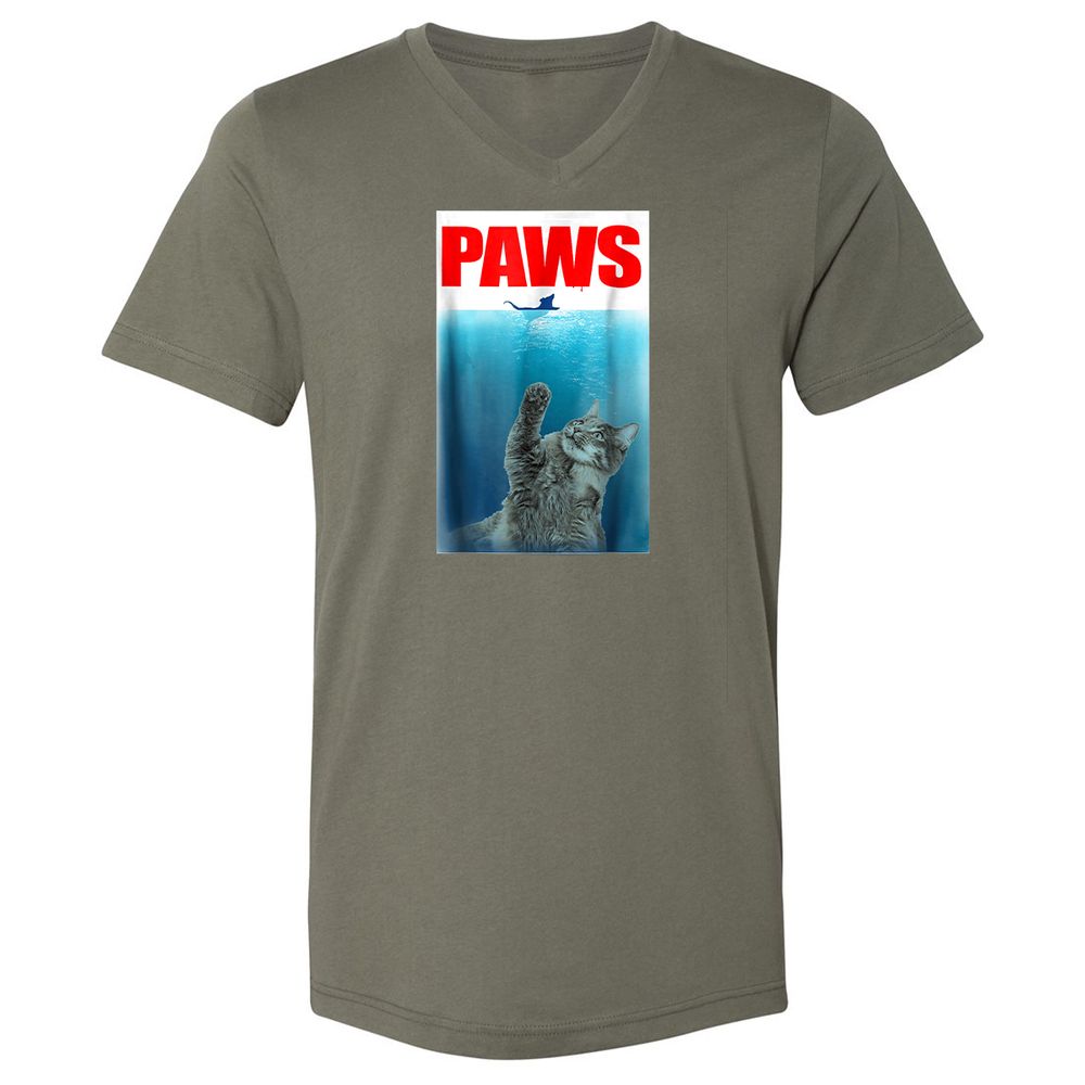 Unisex V-Neck T-Shirt - XHBJMDD7 - Military Green - 10