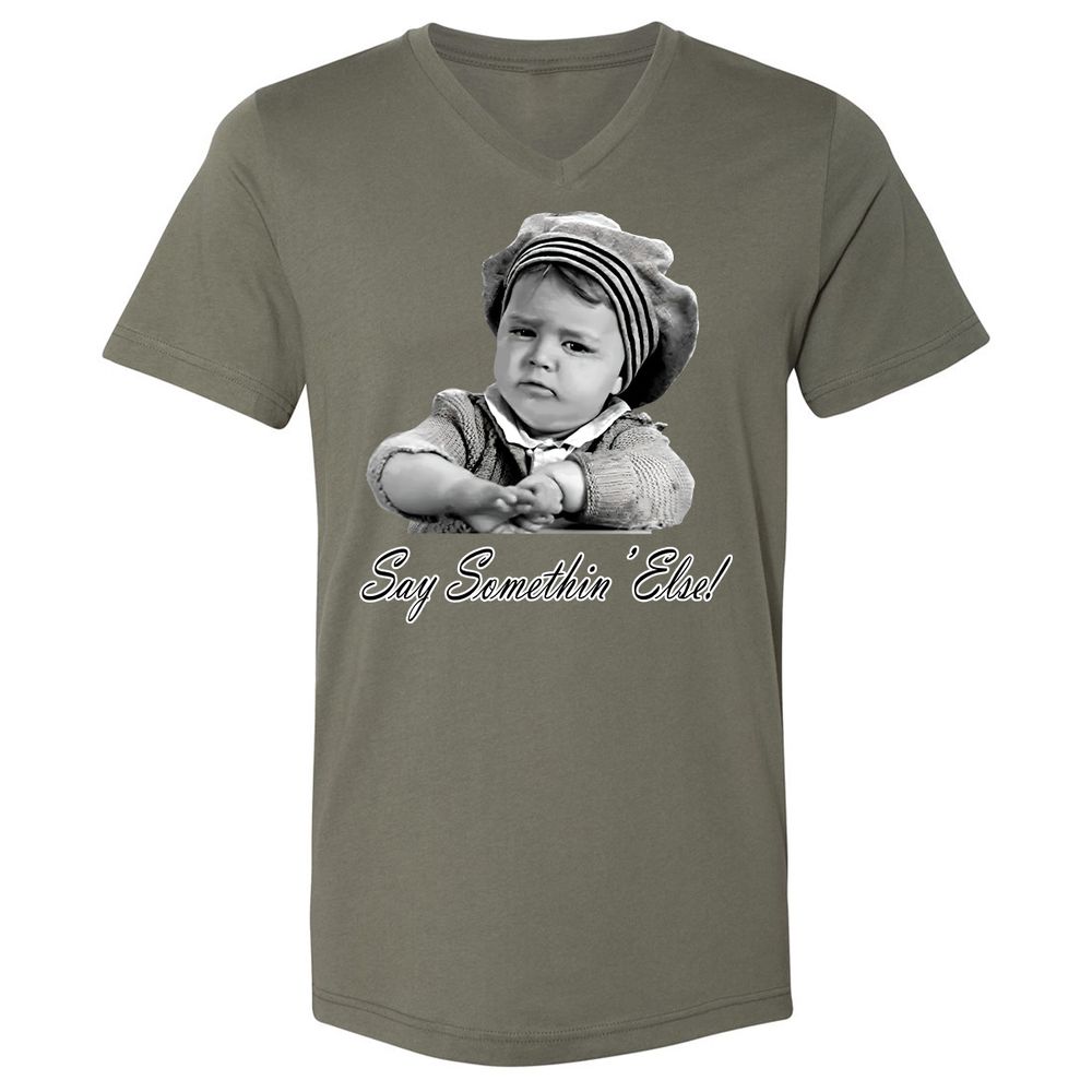 Unisex V-Neck T-Shirt - P1N87MQT - Military Green - 10