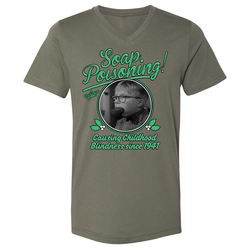 Unisex V-Neck T-Shirt - WUDW6L2W - Military Green - 10