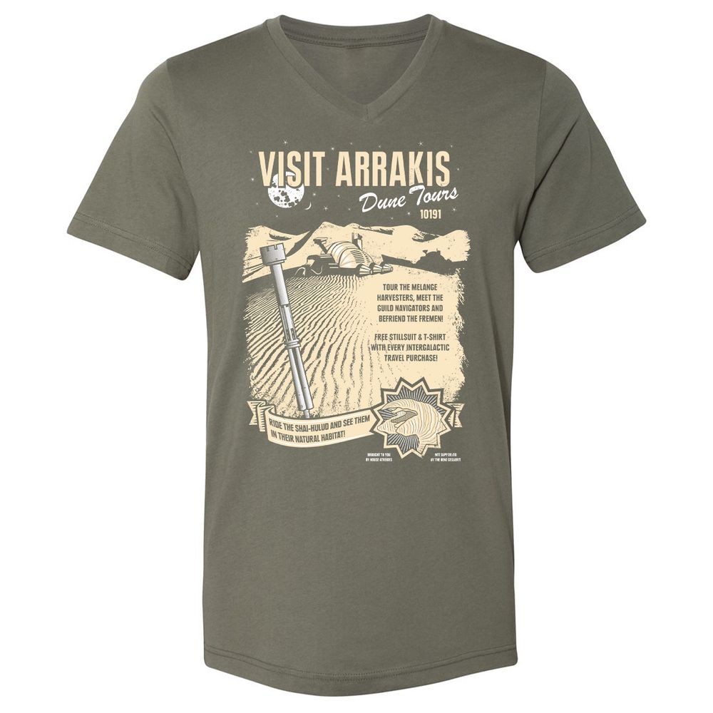 Unisex V-Neck T-Shirt - XM5NAZT2 - Military Green - 10