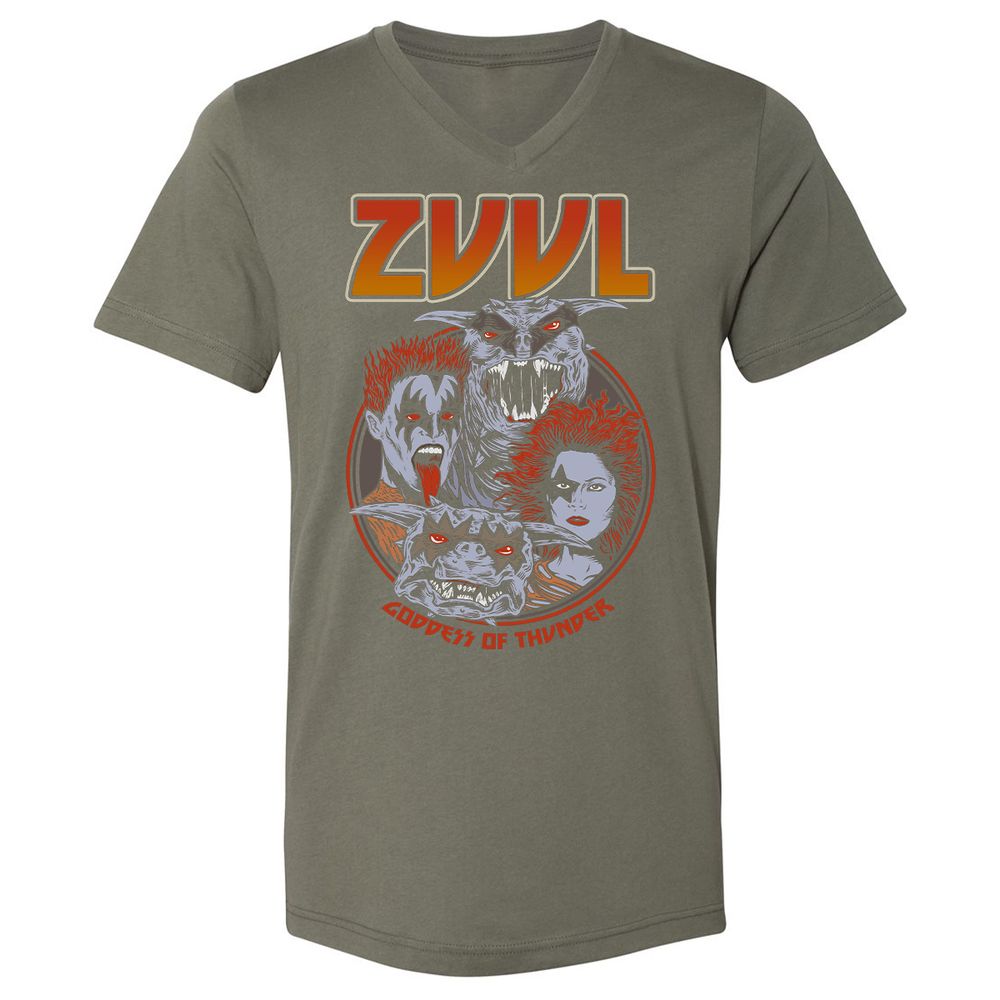 Unisex V-Neck T-Shirt - 3SGQC2ER - Military Green - 10