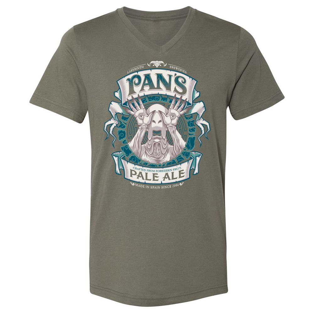 Unisex V-Neck T-Shirt - B3F1QH6T - Military Green - 10