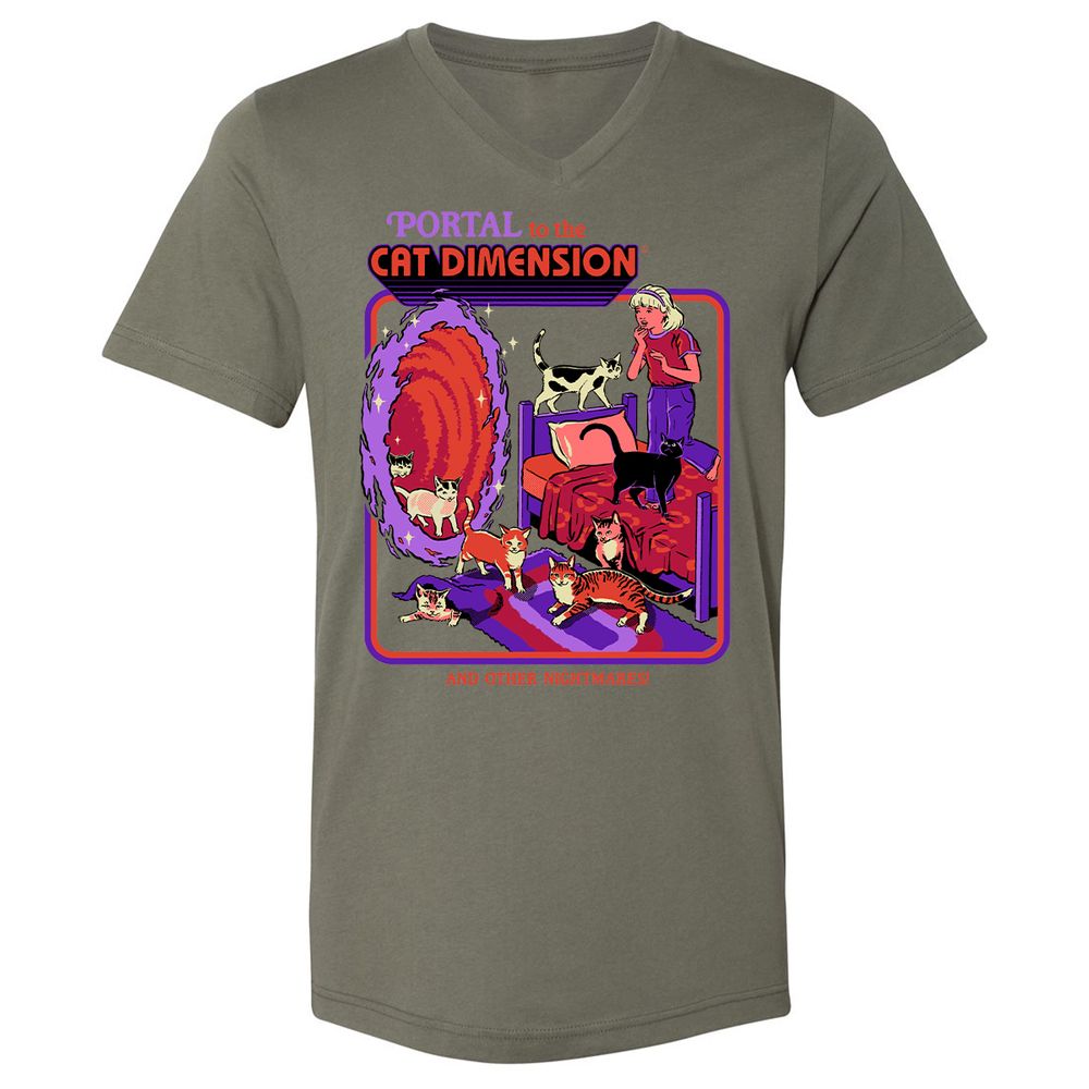 Unisex V-Neck T-Shirt - PDA35C6Y - Military Green - 10