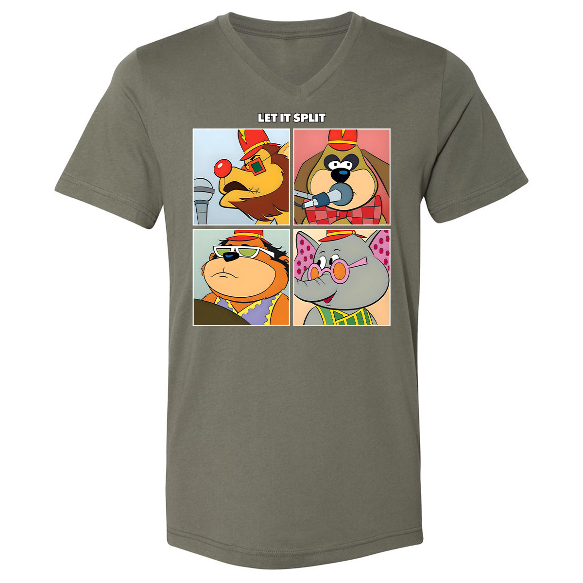 Unisex V-Neck T-Shirt - ZE2E4P57 - Military Green - 10