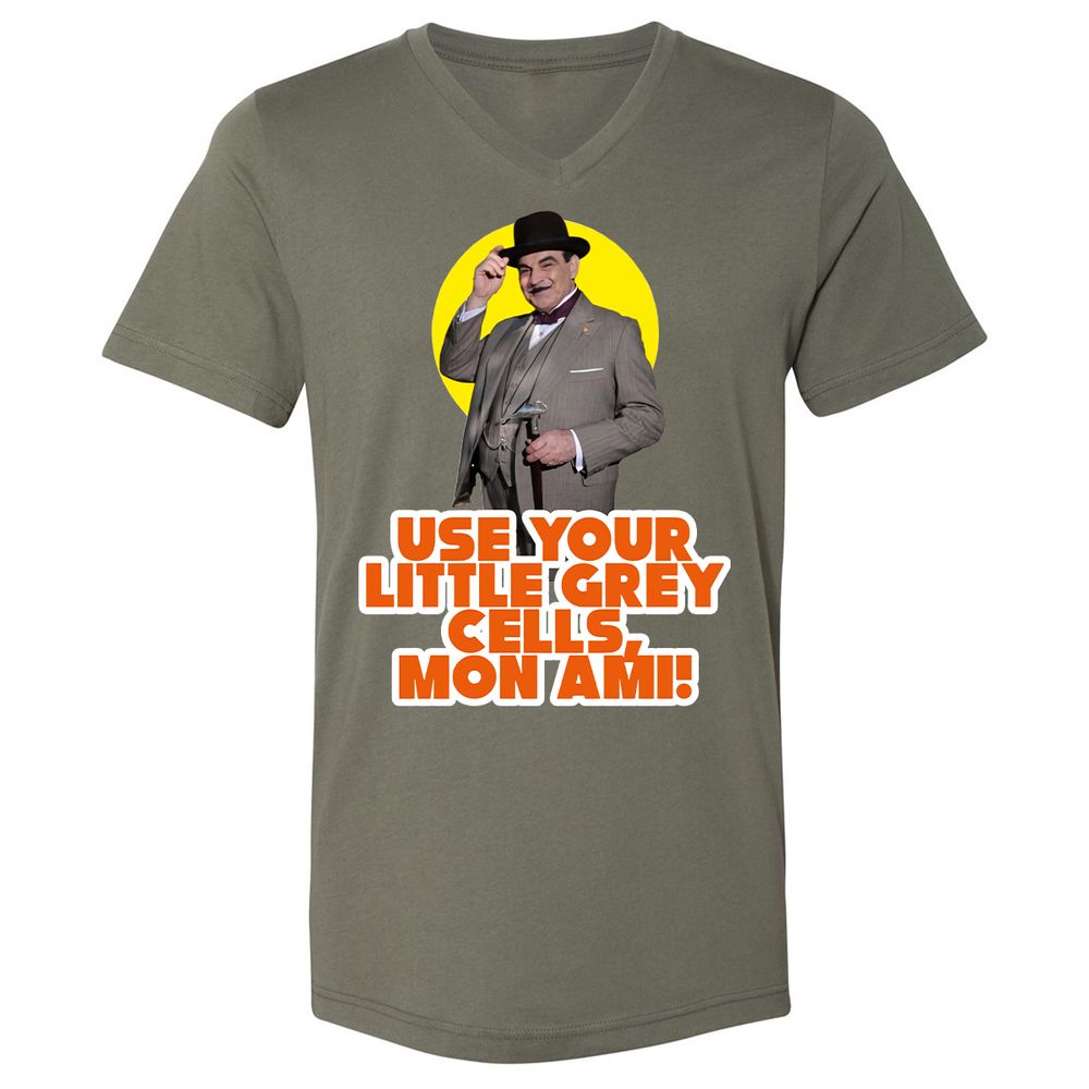 Unisex V-Neck T-Shirt - BKF9Z4MQ - Military Green - 10