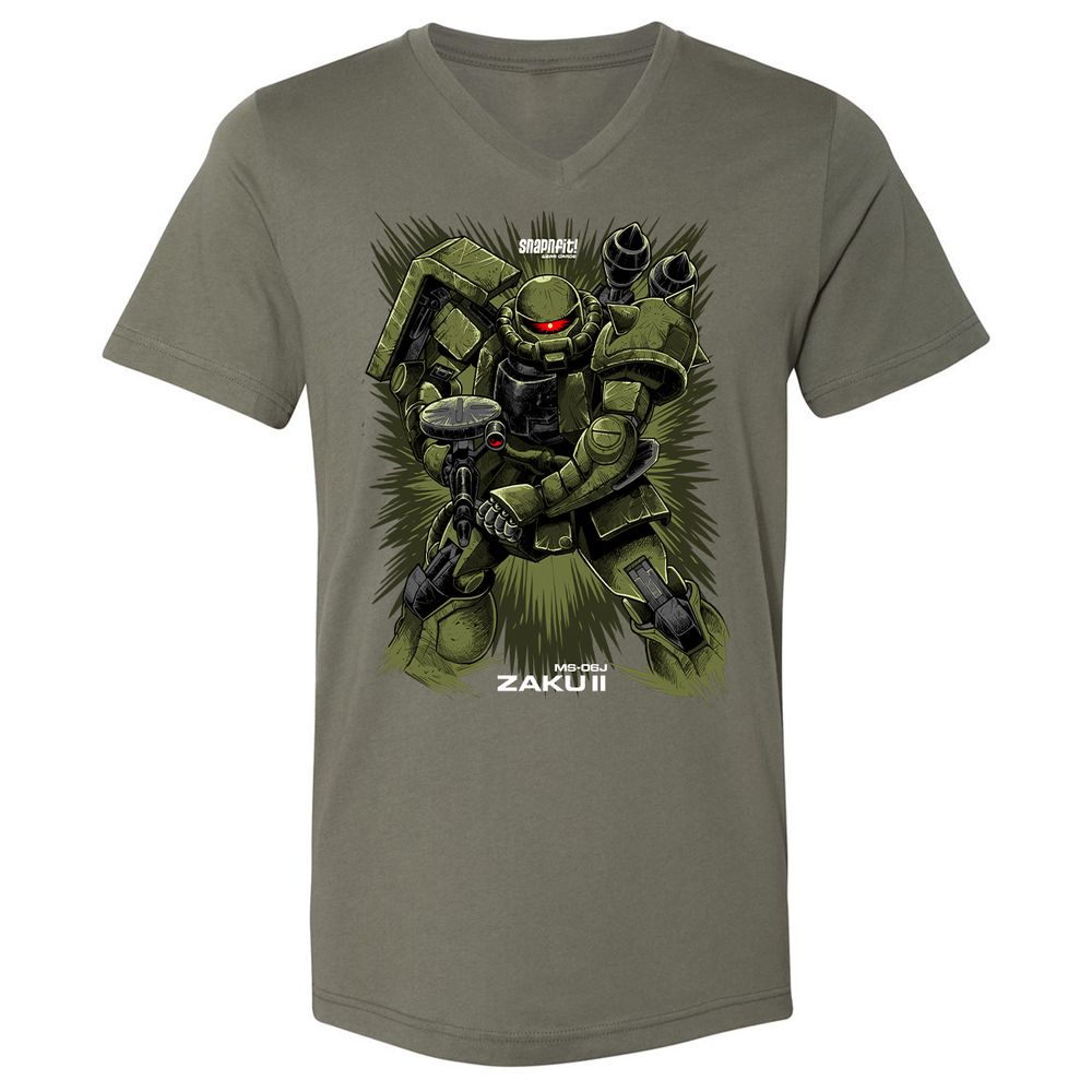 Unisex V-Neck T-Shirt - X85NZQ89 - Military Green - 10