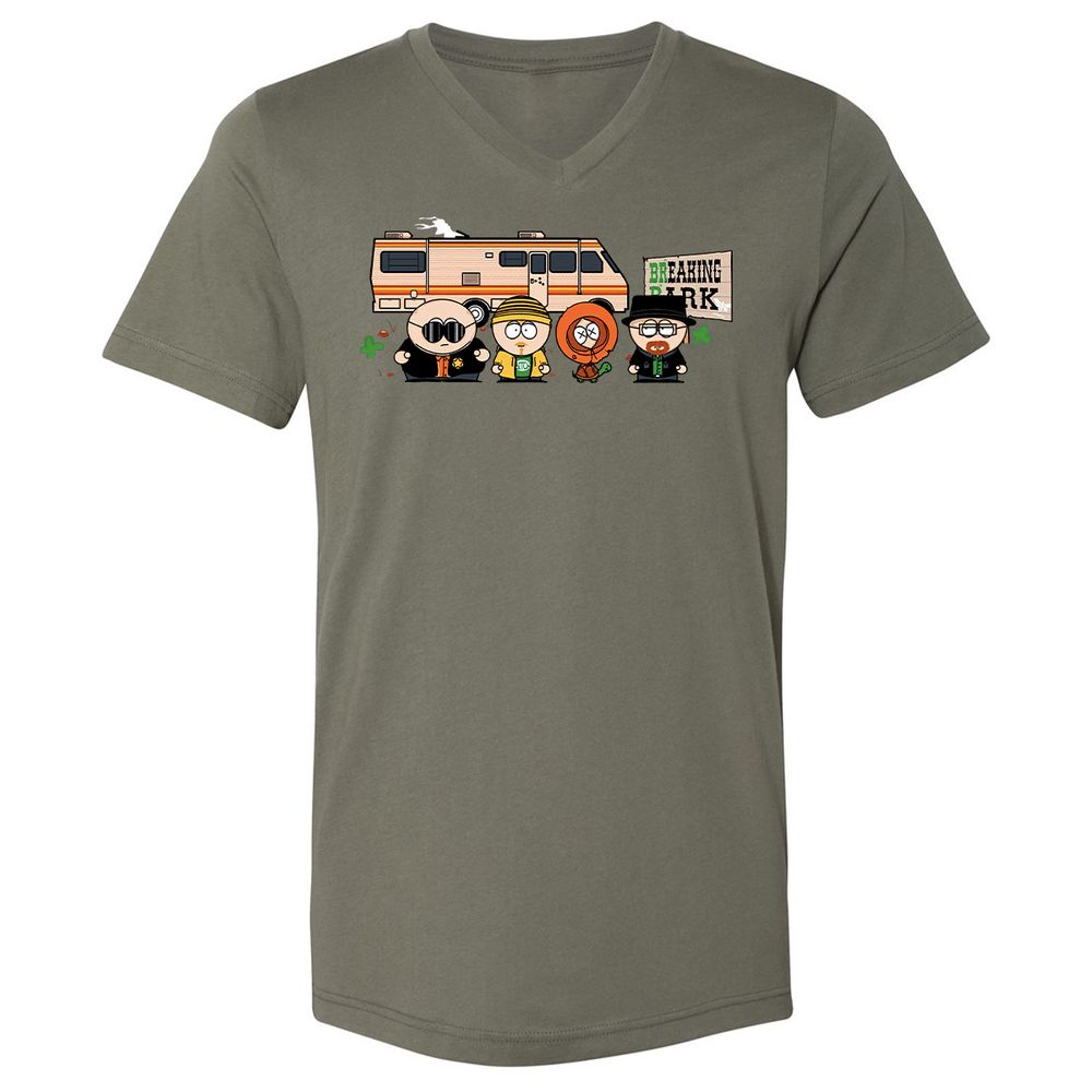 Unisex V-Neck T-Shirt - 83LKWJSC - Military Green - 10