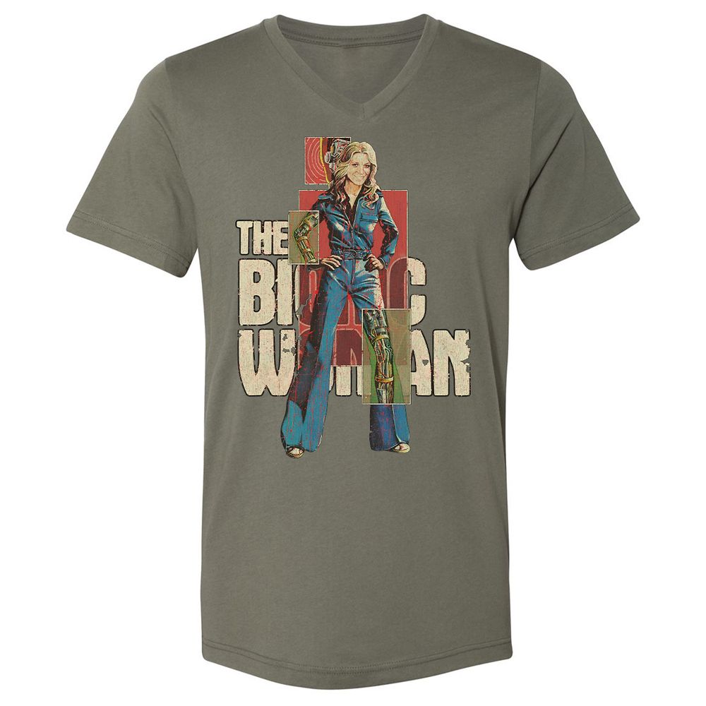 Unisex V-Neck T-Shirt - WUNFJP63 - Military Green - 10