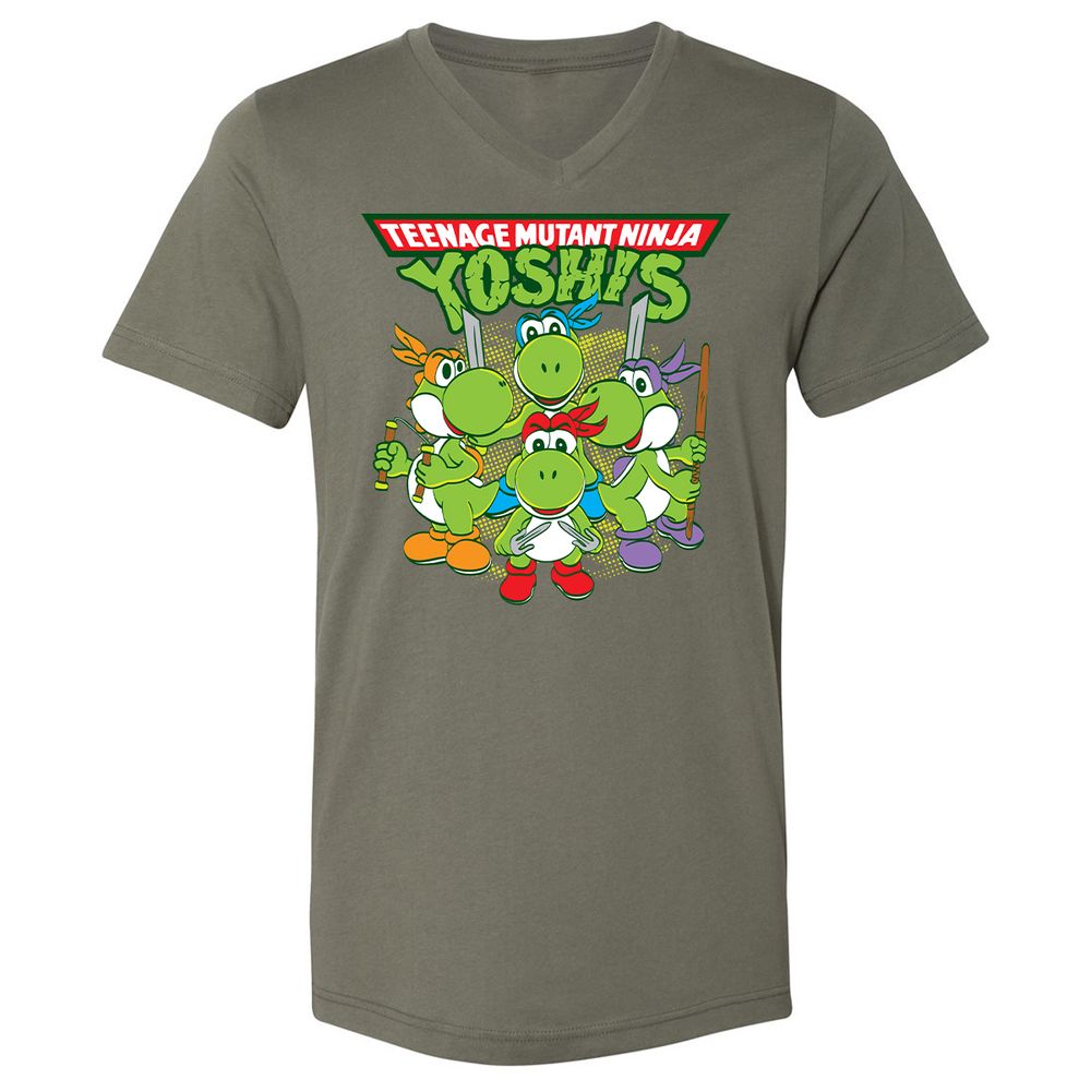 Unisex V-Neck T-Shirt - NQ8VWBHV - Military Green - 10