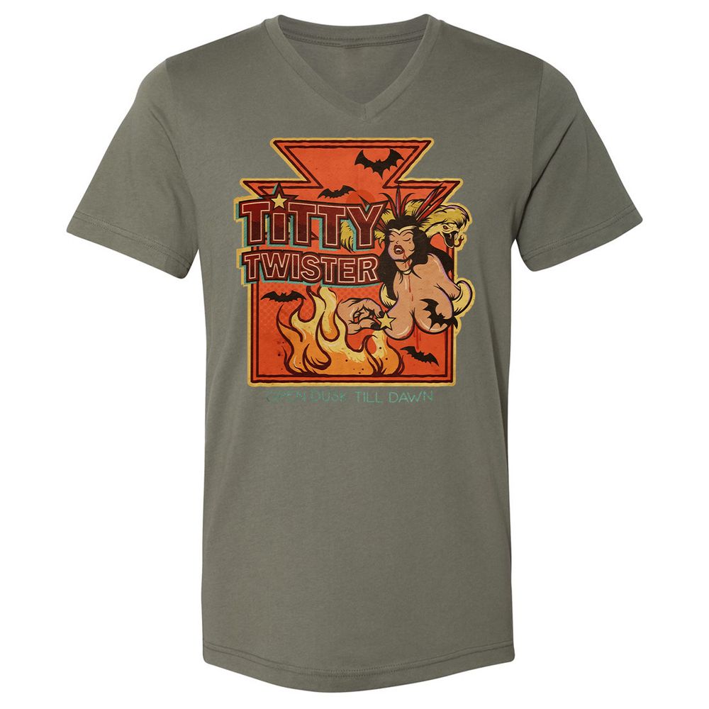 Unisex V-Neck T-Shirt - RK5363S9 - Military Green - 10