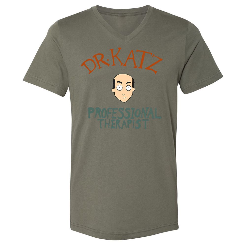 Unisex V-Neck T-Shirt - FSL9F9YQ - Military Green - 10