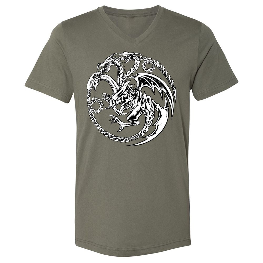 Unisex V-Neck T-Shirt - M55WX51L - Military Green - 10