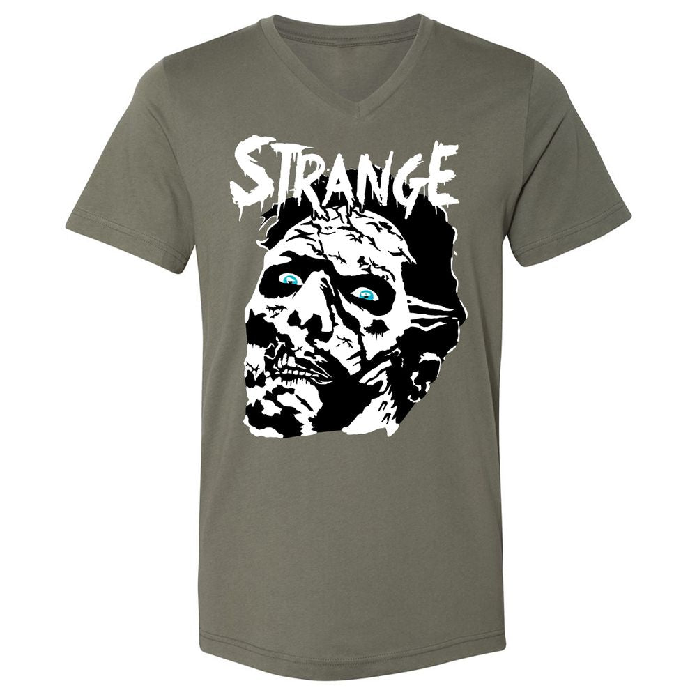 Unisex V-Neck T-Shirt - CZKGM2YK - Military Green - 10