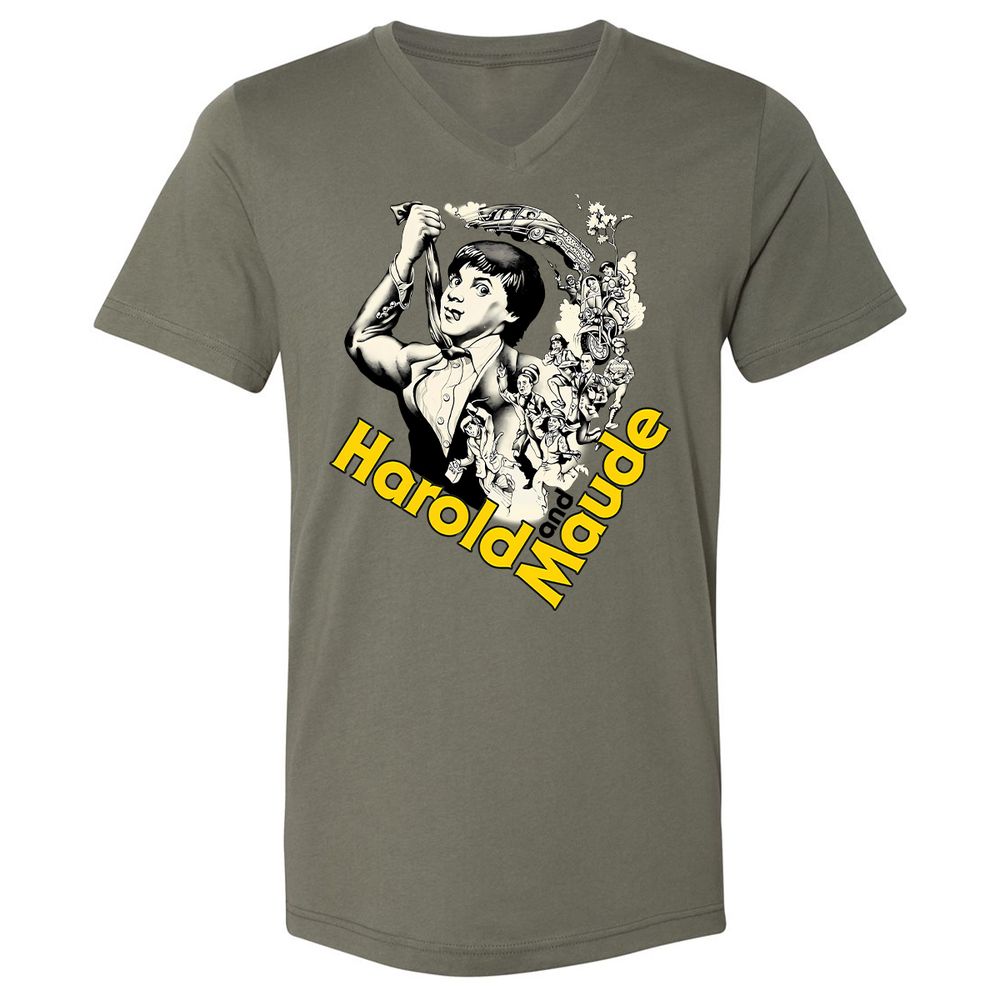 Unisex V-Neck T-Shirt - CB43KTH5 - Military Green - 10