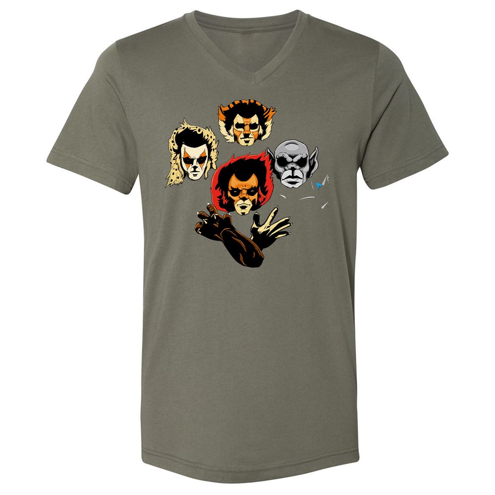 Unisex V-Neck T-Shirt - 4PLA6T9G - Military Green - 10