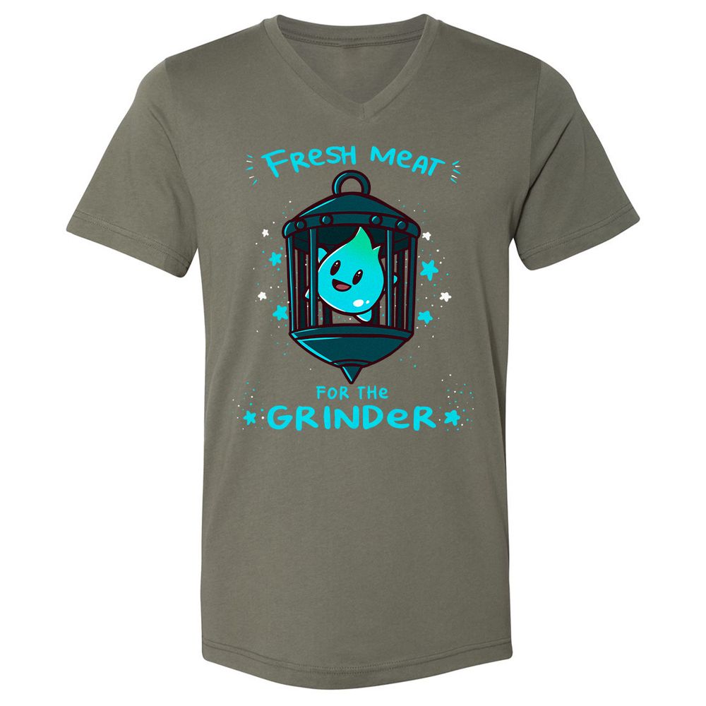 Unisex V-Neck T-Shirt - 22ZYD4JG - Military Green - 10