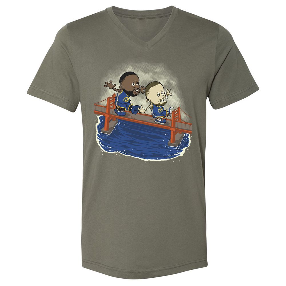 Unisex V-Neck T-Shirt - UJ31YLGE - Military Green - 10