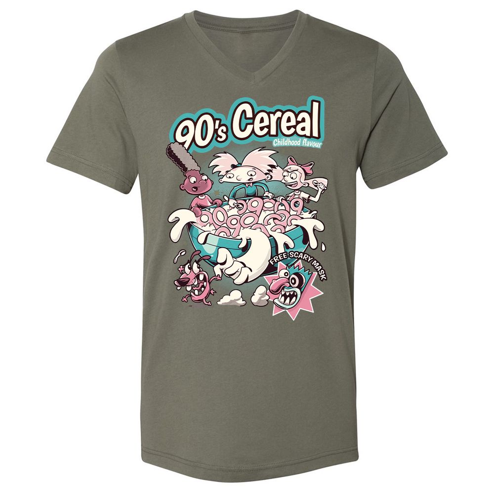 Unisex V-Neck T-Shirt - DPVATJP6 - Military Green - 10