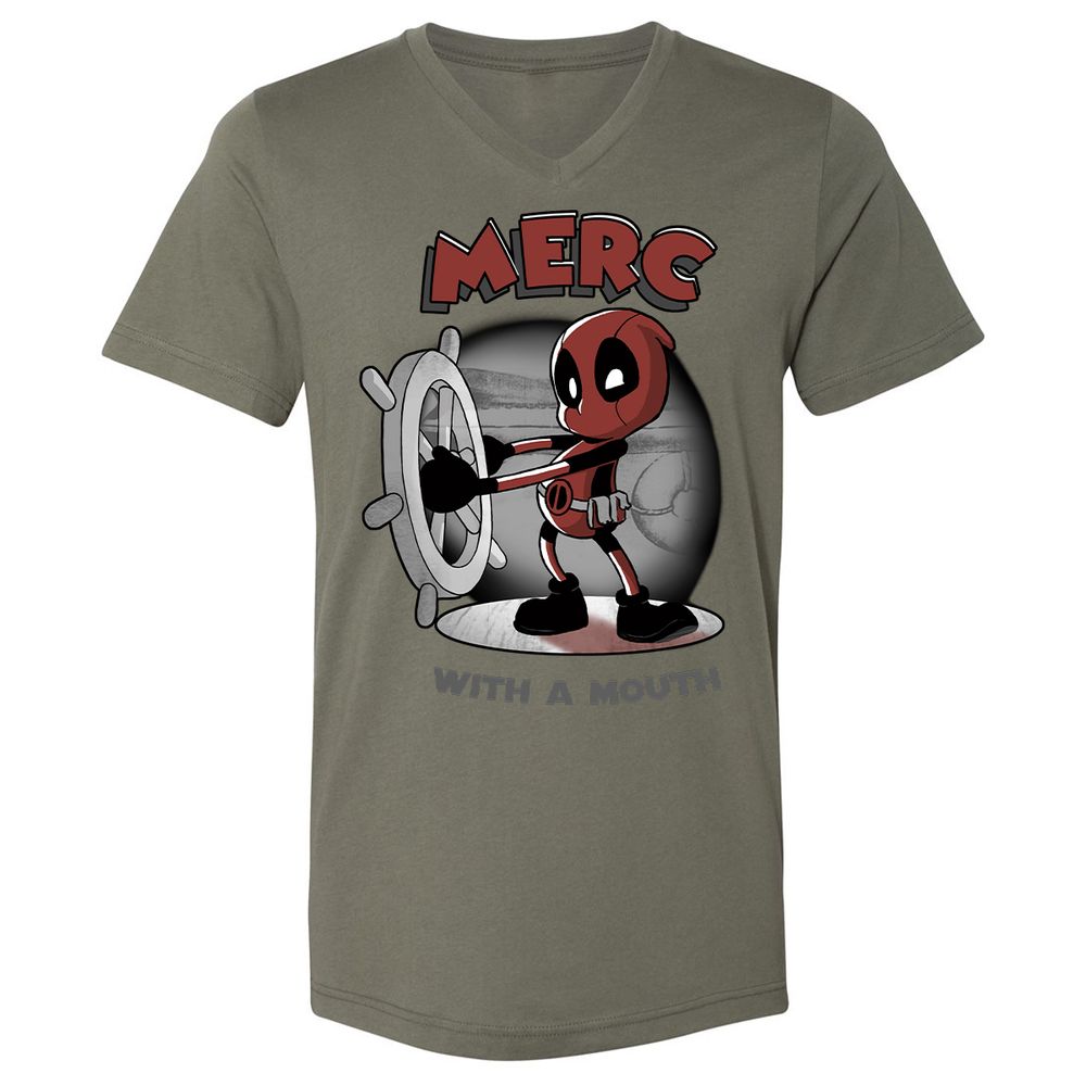 Unisex V-Neck T-Shirt - ARPCGBMZ - Military Green - 10