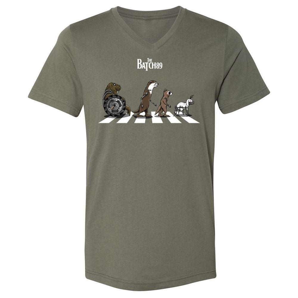 Unisex V-Neck T-Shirt - 8LQ1188B - Military Green - 10