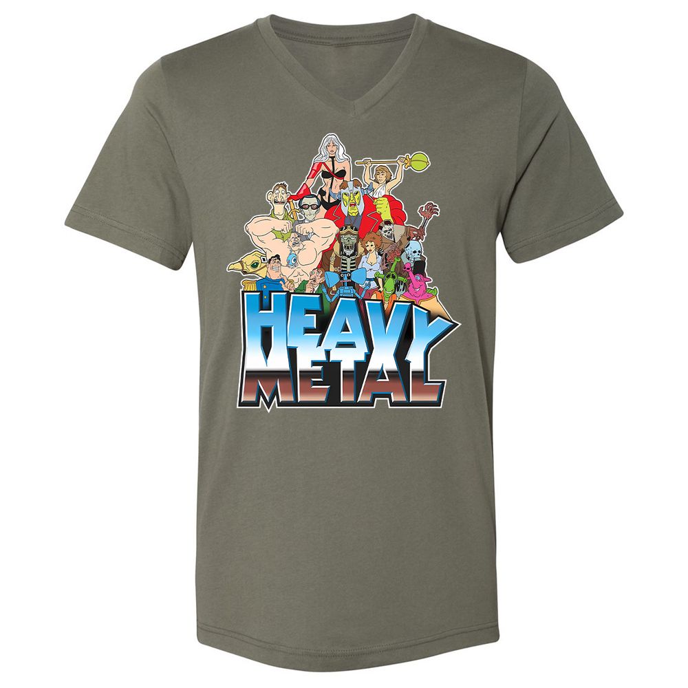 Unisex V-Neck T-Shirt - 3JWZ5VEC - Military Green - 10