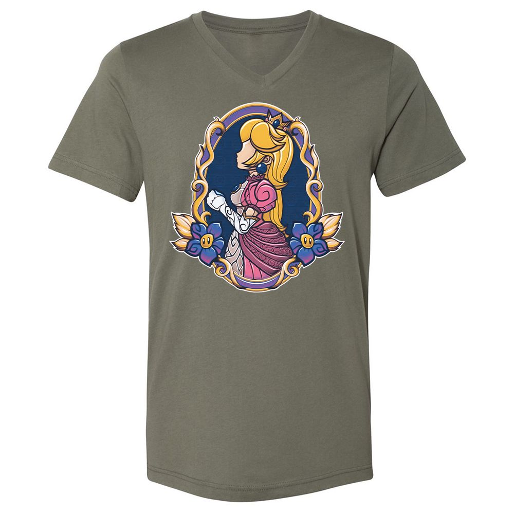 Unisex V-Neck T-Shirt - 82VMLP3Y - Military Green - 10