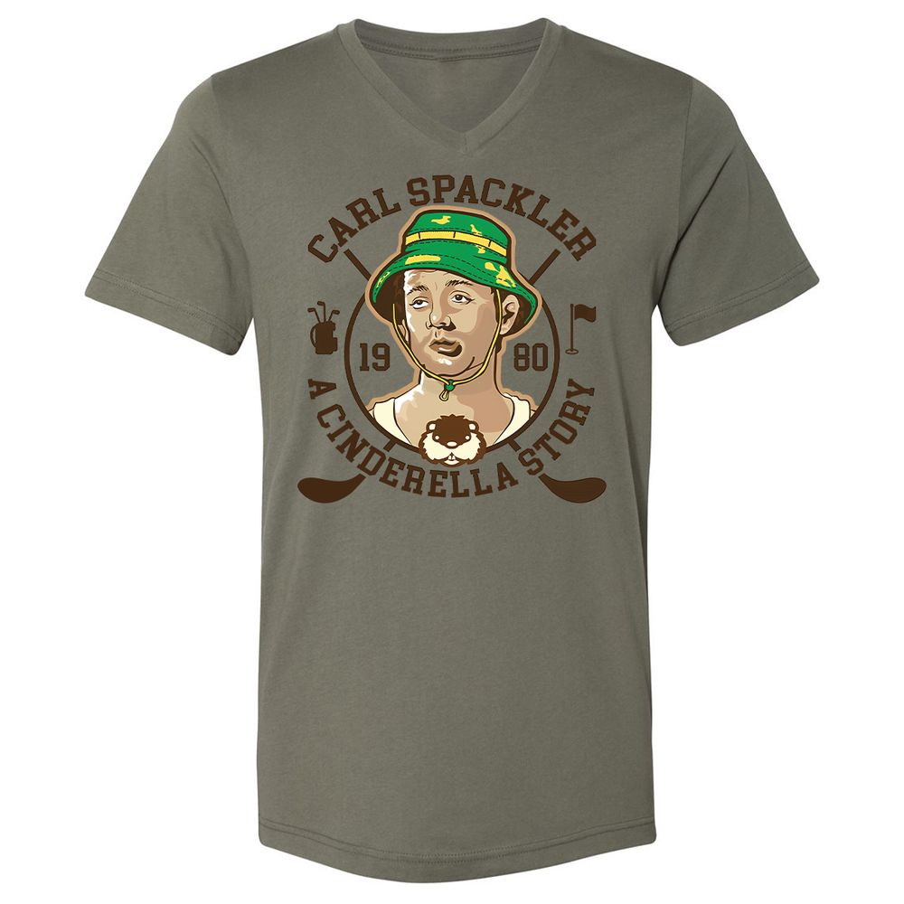 Unisex V-Neck T-Shirt - JGQUFS6Y - Military Green - 10