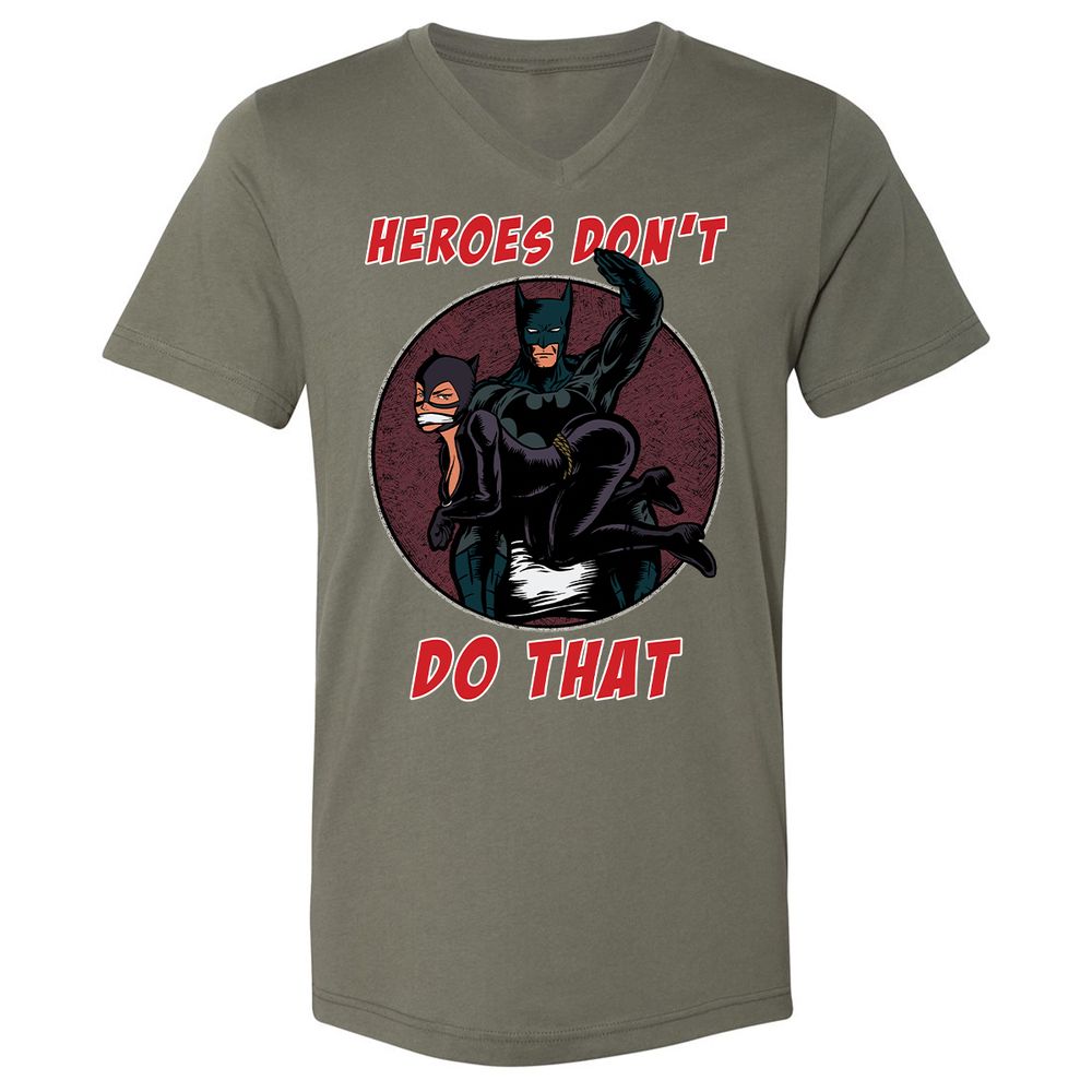 Unisex V-Neck T-Shirt - 69MNRHJ6 - Military Green - 10