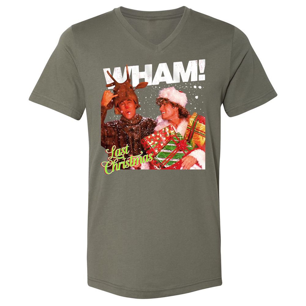 Unisex V-Neck T-Shirt - HF4KKP13 - Military Green - 10