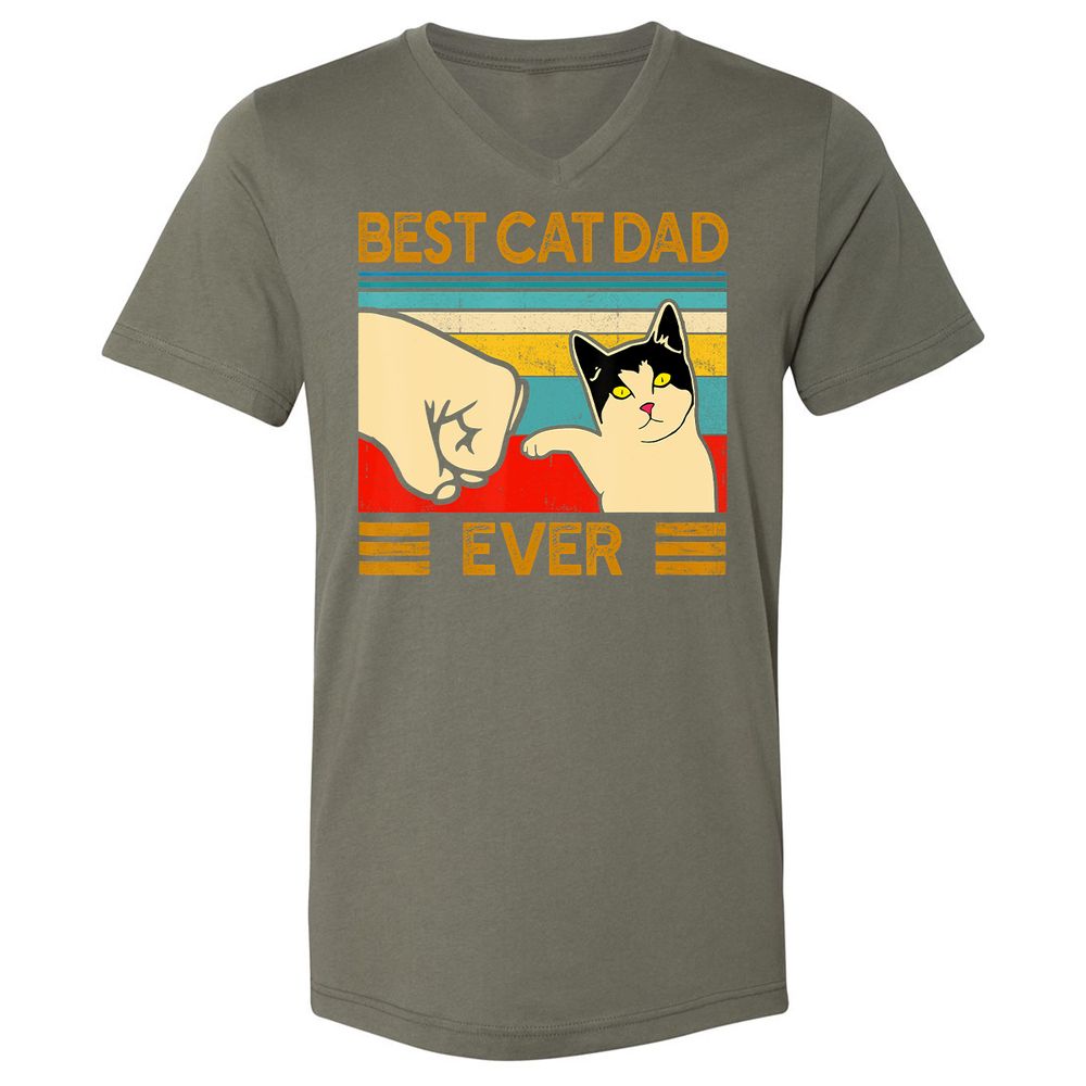 Unisex V-Neck T-Shirt - 52F8KP6W - Military Green - 10