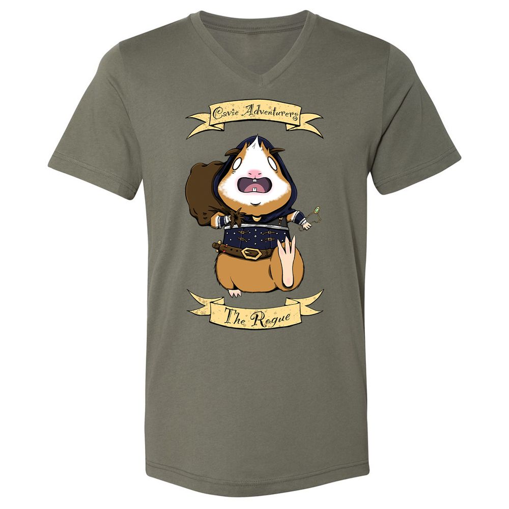 Unisex V-Neck T-Shirt - S34W3N3N - Military Green - 10