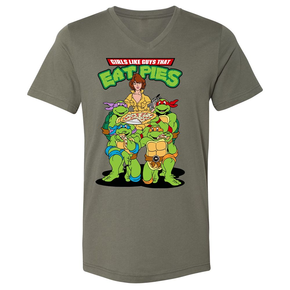 Unisex V-Neck T-Shirt - 1KW9T5ZF - Military Green - 10