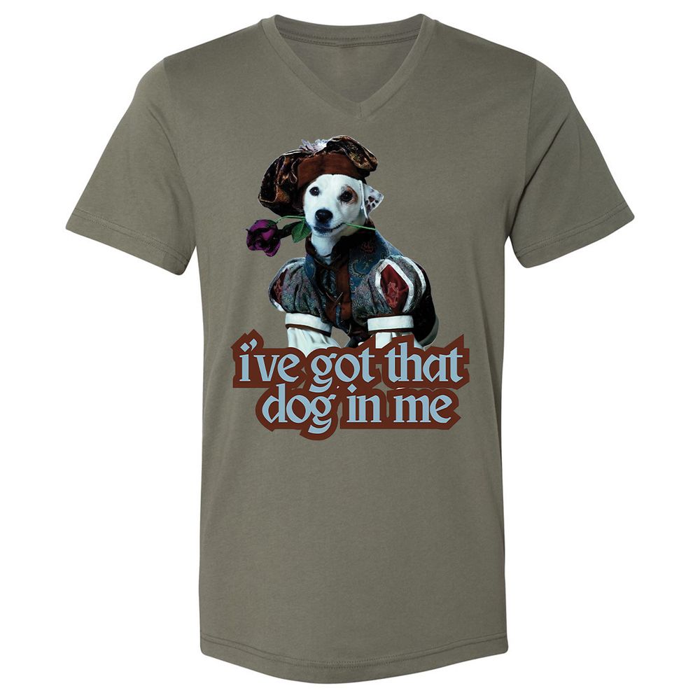 Unisex V-Neck T-Shirt - YV8R6QRA - Military Green - 10