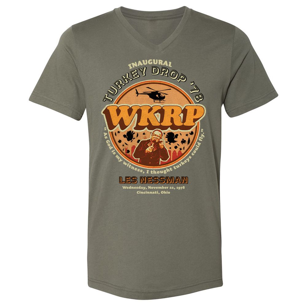 Unisex V-Neck T-Shirt - M8EQXNFQ - Military Green - 10