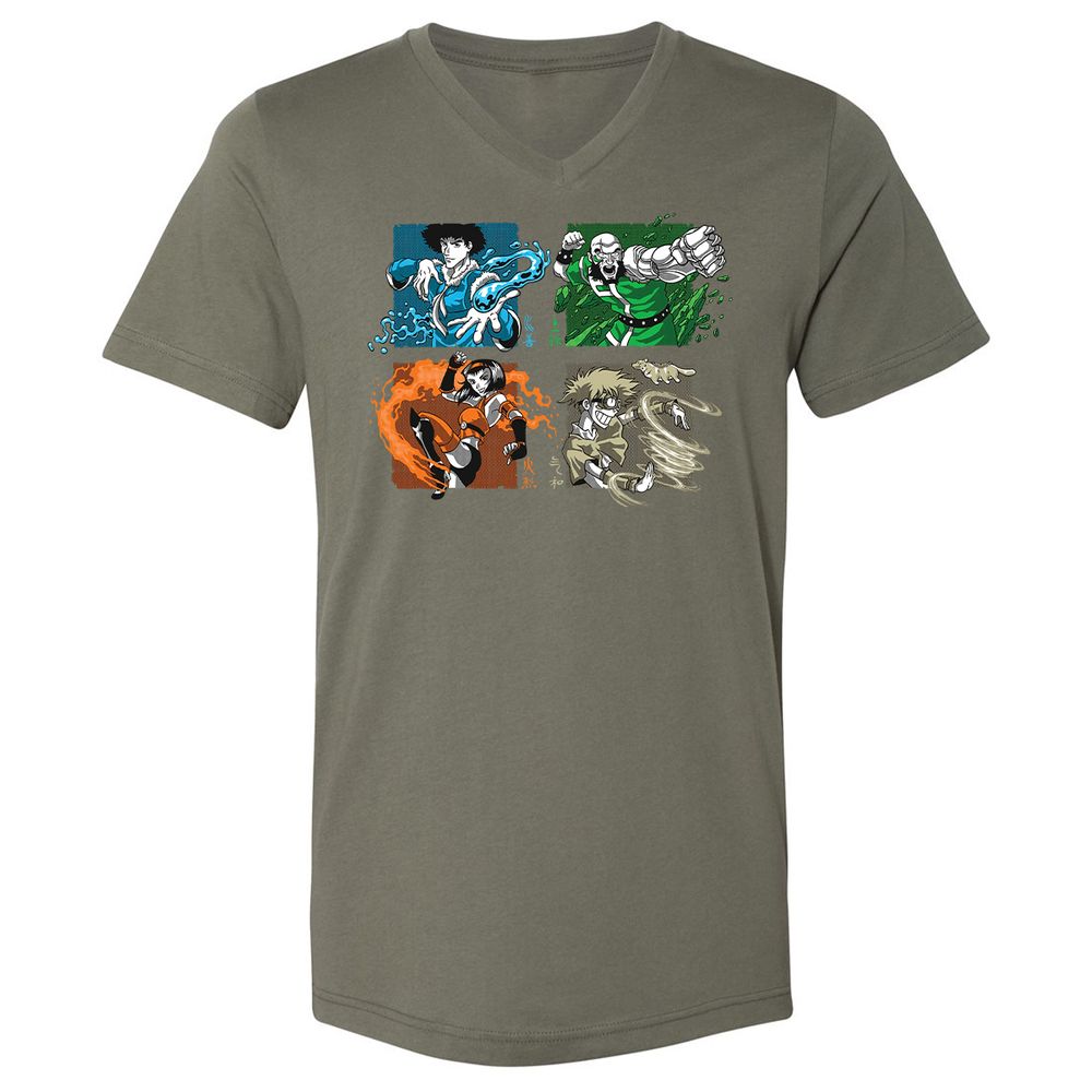 Unisex V-Neck T-Shirt - VSBM9711 - Military Green - 10