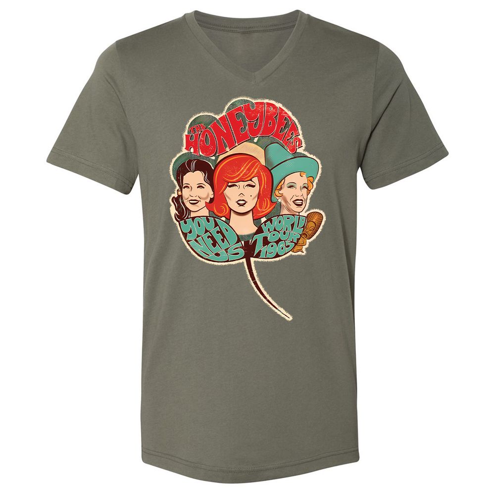 Unisex V-Neck T-Shirt - 6T1LRTMT - Military Green - 10