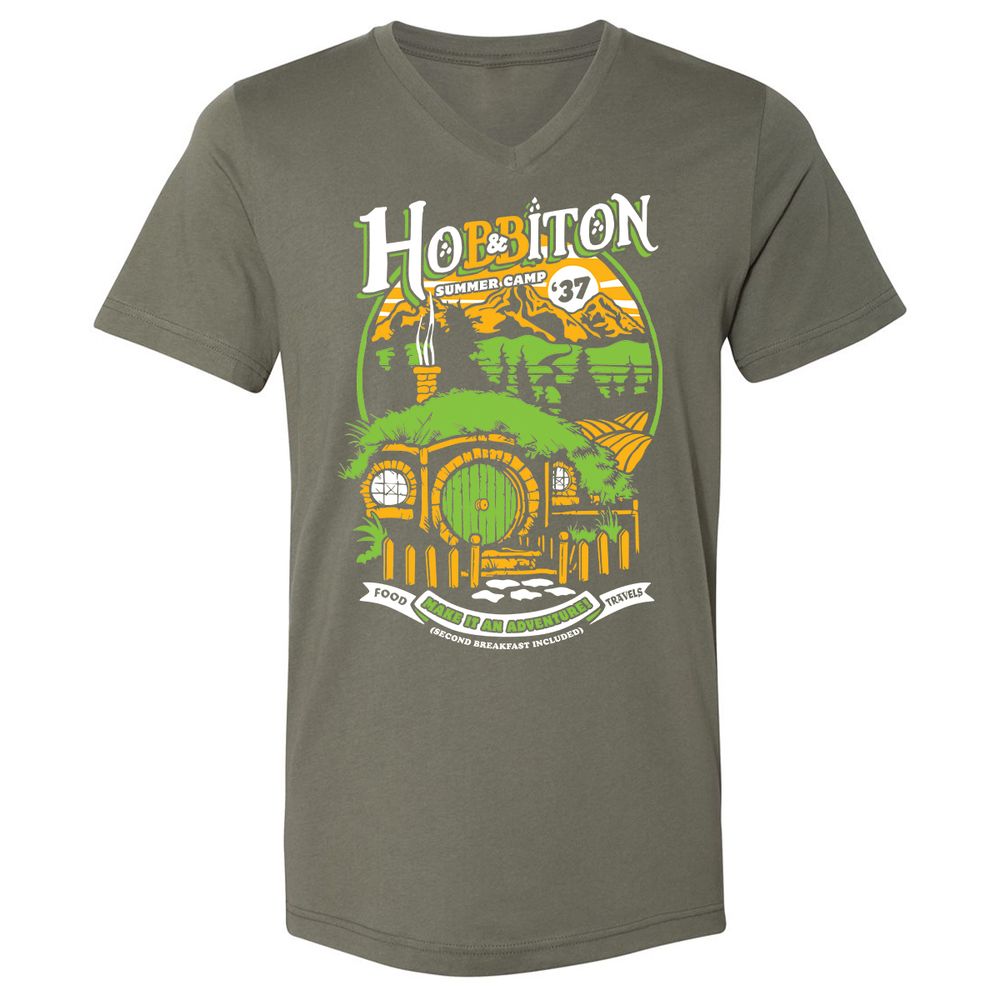 Unisex V-Neck T-Shirt - F7FURN7Q - Military Green - 10