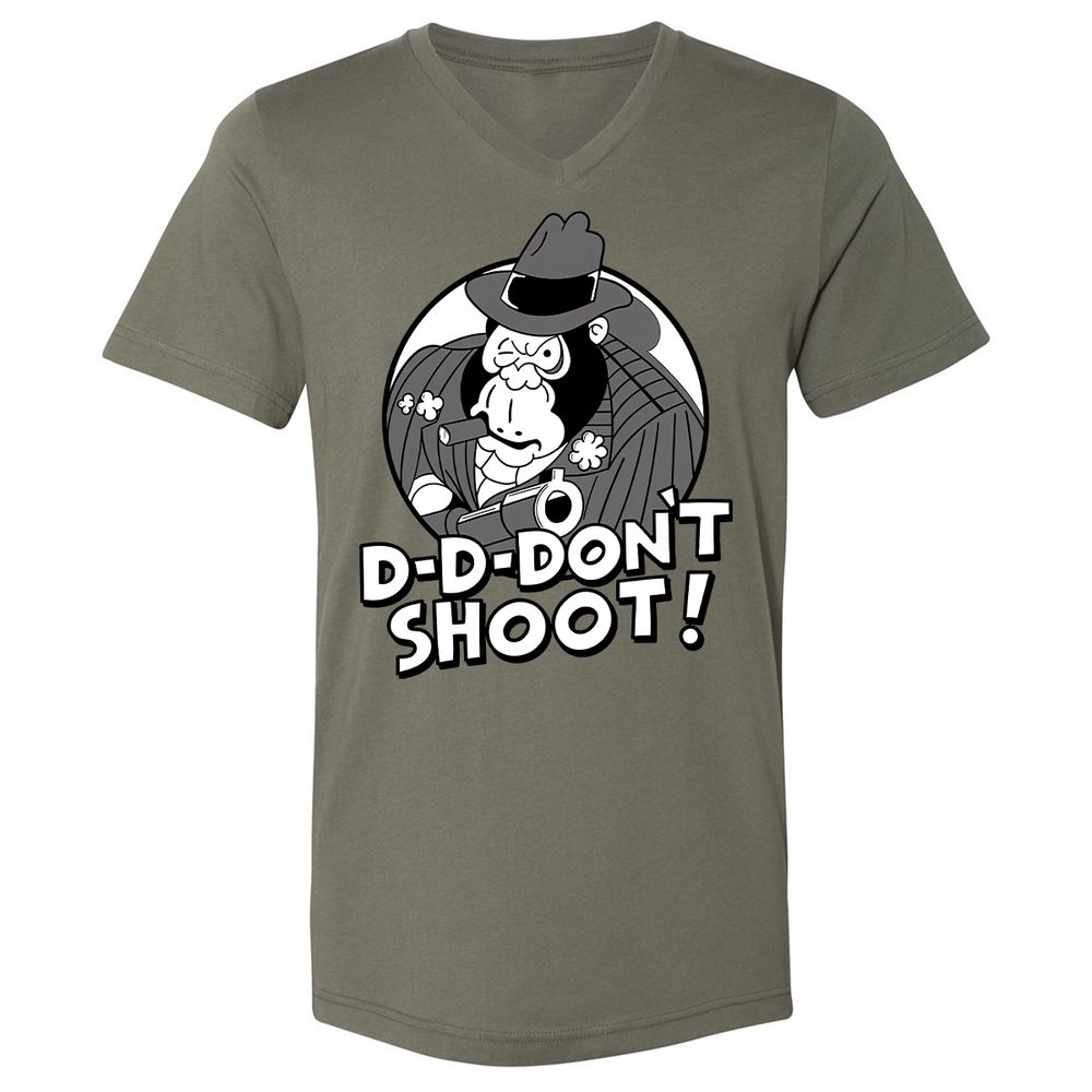 Unisex V-Neck T-Shirt - 822R21XH - Military Green - 10