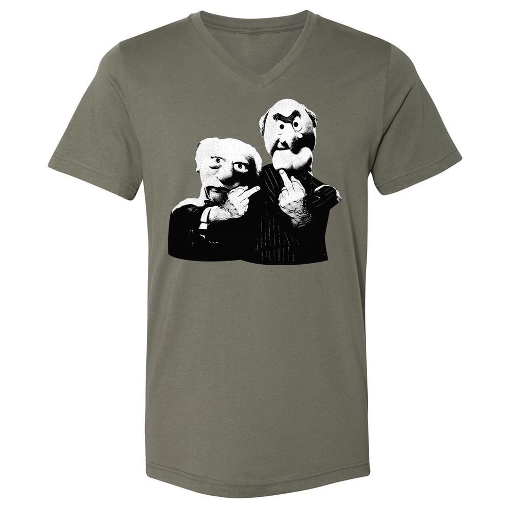 Statler and Waldorf Middle Finger - Military Green - 10