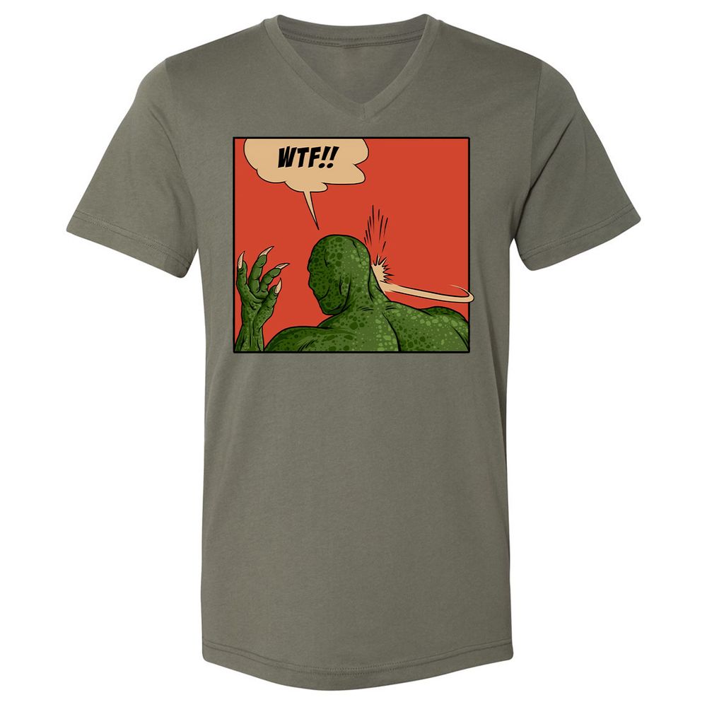 Unisex V-Neck T-Shirt - UXC267KC - Military Green - 10