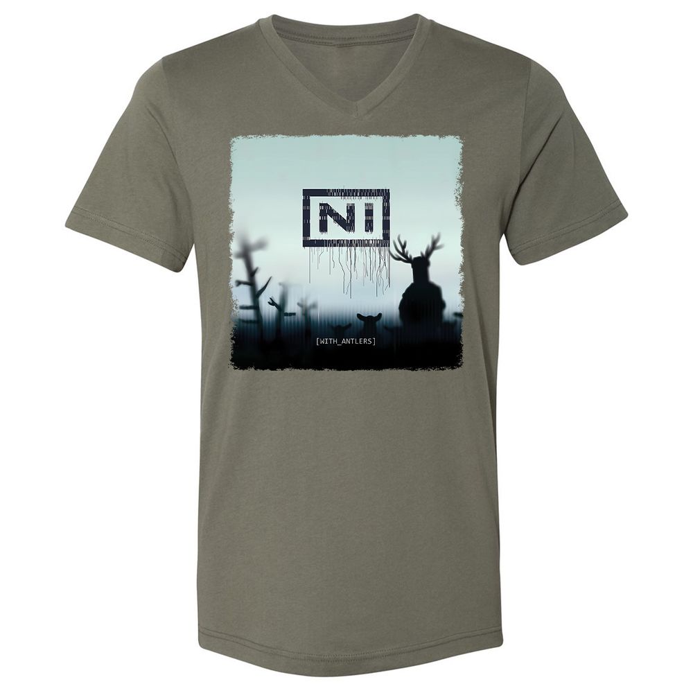 Unisex V-Neck T-Shirt - DTDLWKL4 - Military Green - 10