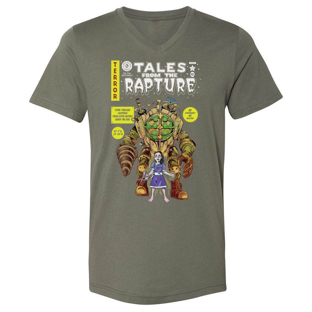 Unisex V-Neck T-Shirt - 3Y83WHEP - Military Green - 10