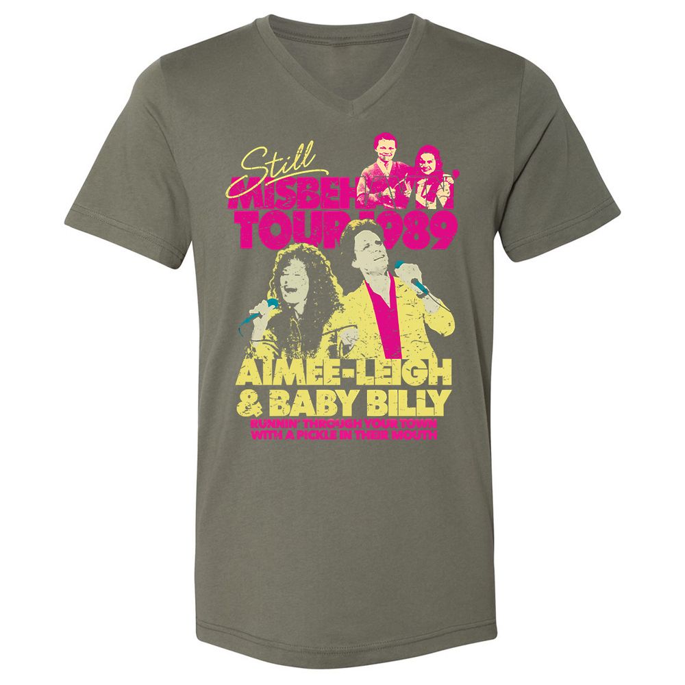 Unisex V-Neck T-Shirt - S1R1LEF7 - Military Green - 10