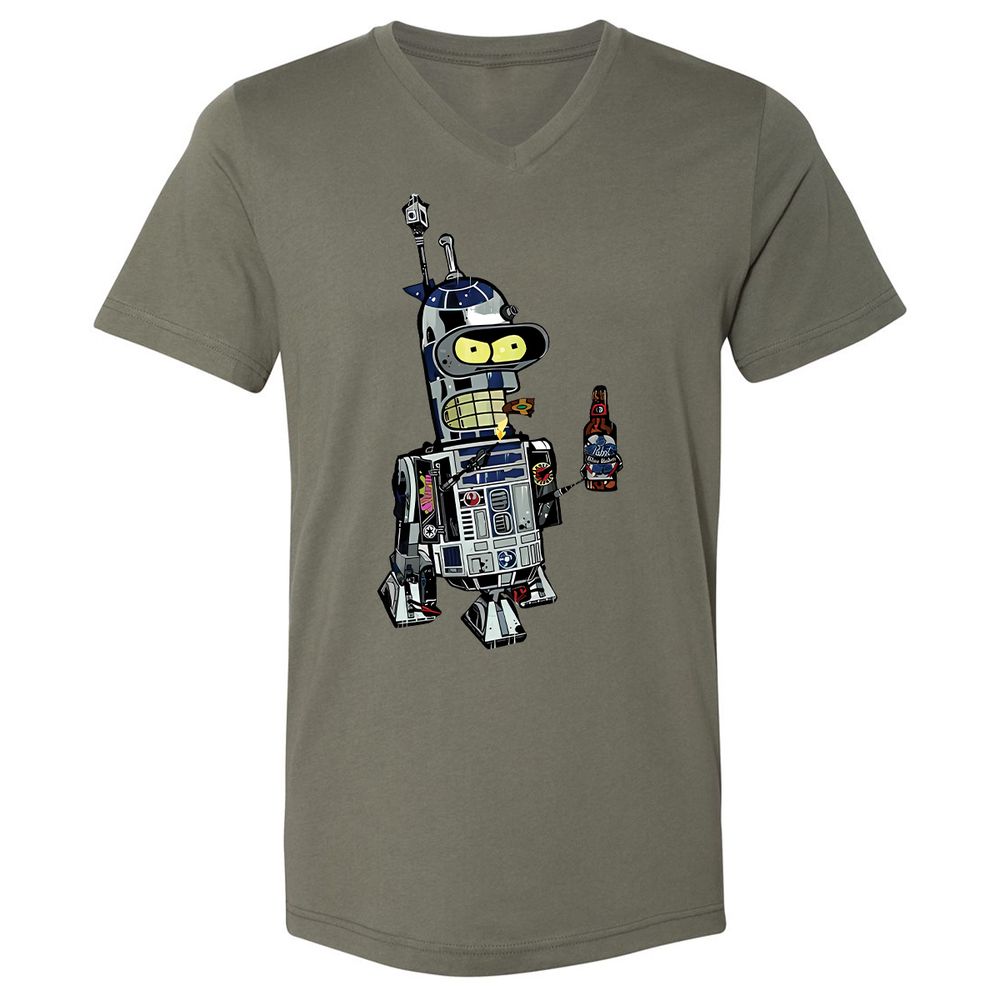 Unisex V-Neck T-Shirt - EUEP8PE4 - Military Green - 10