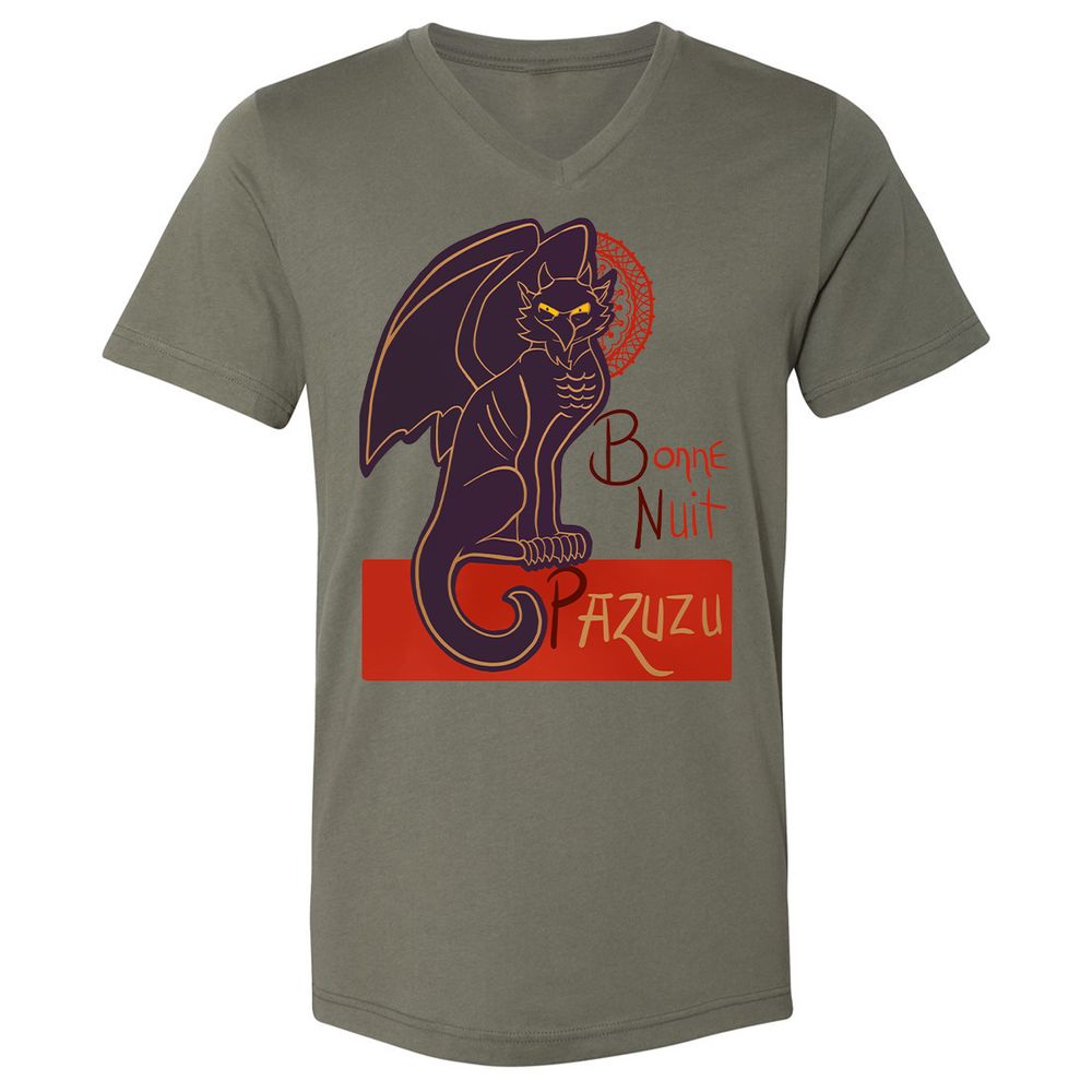 Unisex V-Neck T-Shirt - NJ9ZNWKN - Military Green - 10