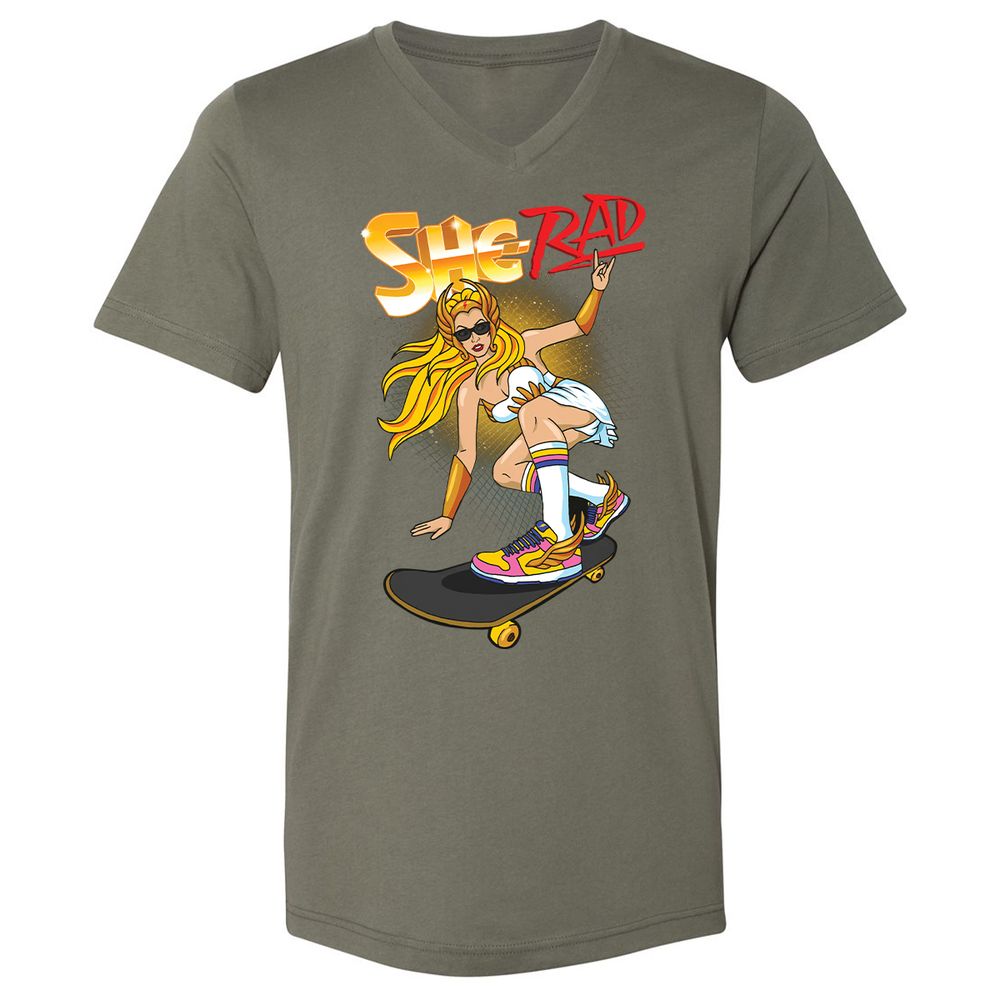 Unisex V-Neck T-Shirt - MSM3E2A5 - Military Green - 10