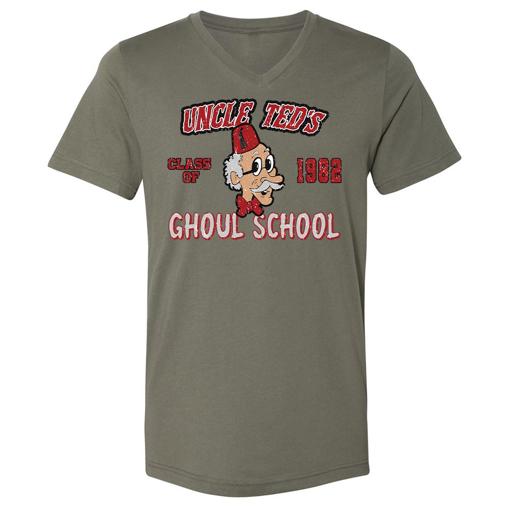 Unisex V-Neck T-Shirt - UN5WGY39 - Military Green - 10