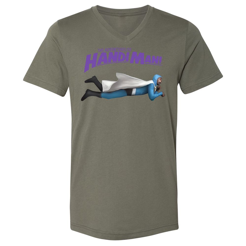 Unisex V-Neck T-Shirt - 6UEEKG3V - Military Green - 10