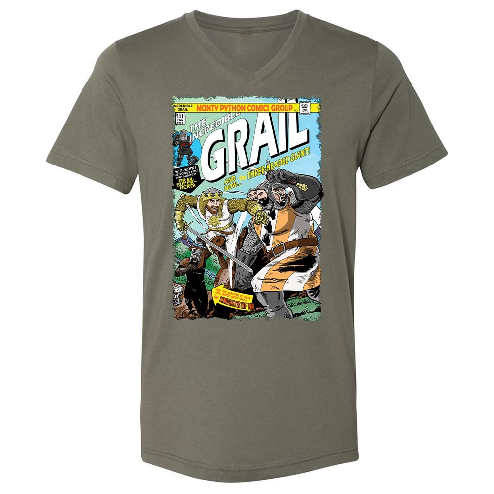 Unisex V-Neck T-Shirt - J297TTQU - Military Green - 10