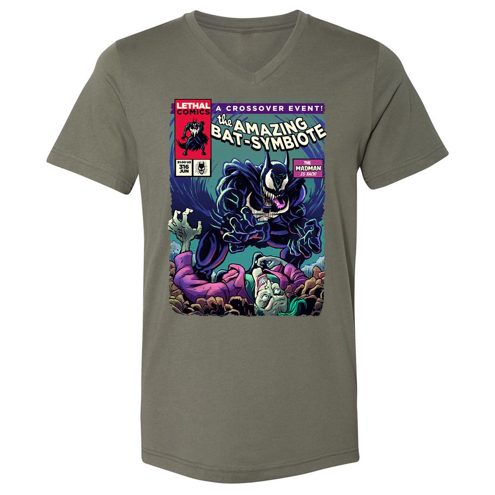 Unisex V-Neck T-Shirt - L9UWQ1BH - Military Green - 10